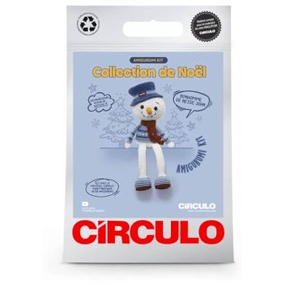 CÍRCULO Kit Amigurumi John Le boneco de neve CÍRCULO Kit Amigurumi John Le boneco de neve