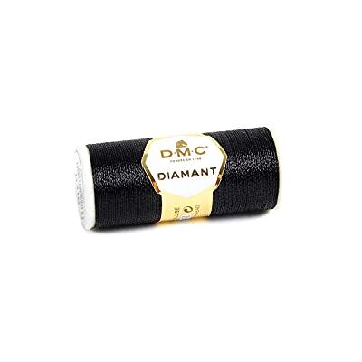 DMC Diamant Fio metálico para costura, 38,2 m, ébano DMC Diamant Fio metálico para costura, 38,2 m, ébano