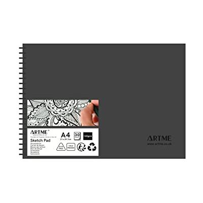 ARTME A4 horizontal bloco de desenho 160 gsm 30 folhas encadernado em espiral ARTME A4 horizontal bloco de desenho 160 gsm 30 folhas encadernado em espiral