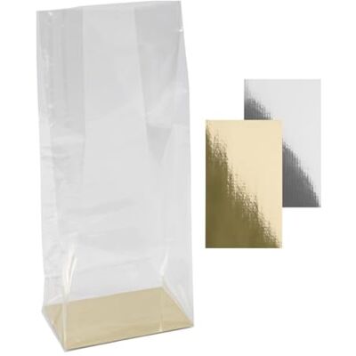 Ideen mit Herz Sacos de fundo de bloco transparente elegante embalagem de presente, saco de bolachas com prateleira extra adequado para alimentos, 14 cm x 9 cm, 30 cm 30 unidades Ideen mit Herz Sacos de fundo de bloco transparente elegante embalagem de presente, saco de bolachas com prateleira extra adequado para alimentos, 14 cm x 9 cm, 30 cm 30 unidades