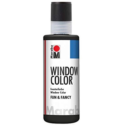 Marabu Window Color Fun and Fancy, pintura 80 ml, esquema preto Marabu Window Color Fun and Fancy, pintura 80 ml, esquema preto