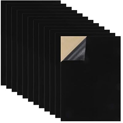 Caydo 12 Peças Folhas adesivas de tecido de veludo preto, 30x21CM Tecido de feltro de veludo autoadesivo para arte e artesanato, revestimento de caixa de joias (Tamanho A4) Caydo 12 Peças Folhas adesivas de tecido de veludo preto, 30x21CM Tecido de feltro de veludo autoadesivo para arte e artesanato, revestimento de caixa de joias (Tamanho A4)
