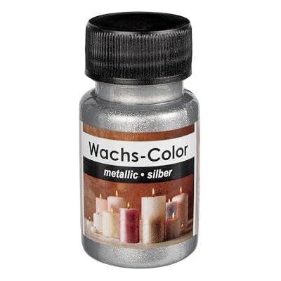 Ideen mit Herz Pintura de cera metálica, ideal para pintar velas, 50 ml (prata) Ideen mit Herz Pintura de cera metálica, ideal para pintar velas, 50 ml (prata)