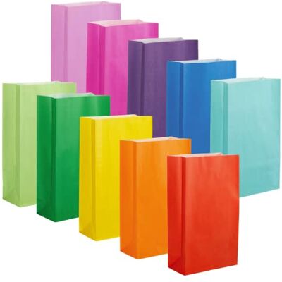 Thepaperbagstore 30 sacos de papel para festa, arco-íris 14 x 24,5 x 7 cm Papel kraft 70 g/m² com base plana para doces, presentes, detalhes de festa, trabalhos manuais e eventos Thepaperbagstore 30 sacos de papel para festa, arco-íris 14 x 24,5 x 7 cm Papel kraft 70 g/m² com base plana para doces, presentes, detalhes de festa, trabalhos manuais e eventos