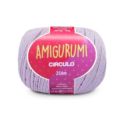 CÍRCULO Fio Amigurumi de , 100% algodão virgem brasileiro mercerizado para croché e tecido, Soft Art, peso desporto, 125 g, 254 m, cor 6006, roxo caramelo CÍRCULO Fio Amigurumi de , 100% algodão virgem brasileiro mercerizado para croché e tecido, Soft Art, peso desporto, 125 g, 254 m, cor 6006, roxo caramelo