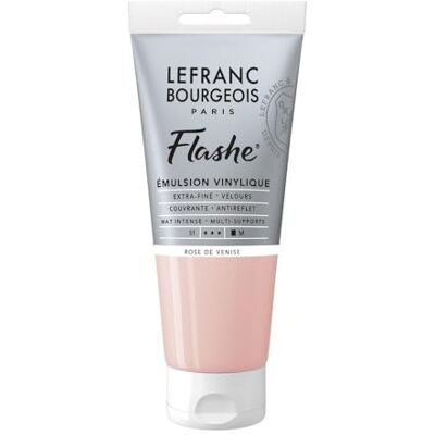 Lefranc Bourgeois Flashe Tinta acrílica, rosa veneziana, tubo de 80 ml, vinilfarbe, 80 Lefranc Bourgeois Flashe Tinta acrílica, rosa veneziana, tubo de 80 ml, vinilfarbe, 80