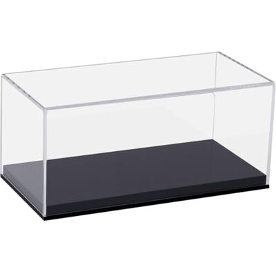 HMF Vitrina expositora, vitrina de acrílico para coleções e figura, 24 x 12 x 11 cm HMF Vitrina expositora, vitrina de acrílico para coleções e figura, 24 x 12 x 11 cm