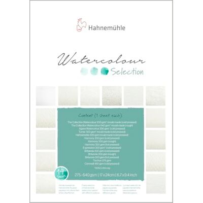 Hahnemühle Bloco de descoberta (17 x 24 cm, 12 folhas, grão diverso Hahnemühle Bloco de descoberta (17 x 24 cm, 12 folhas, grão diverso
