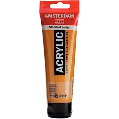 Amsterdam Standard Series cores acrílicas tubo de 120 ml ocre dourado 231 (17092312) Amsterdam Standard Series cores acrílicas tubo de 120 ml ocre dourado 231 (17092312)