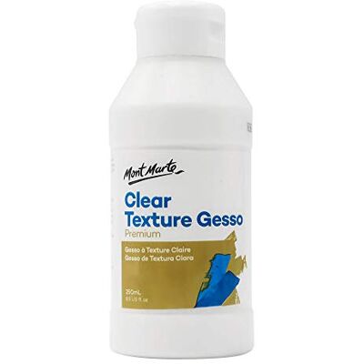 MONT MARTE Acrílico Gesso de textura transparente premium, tamanho médio, 250 ml MONT MARTE Acrílico Gesso de textura transparente premium, tamanho médio, 250 ml