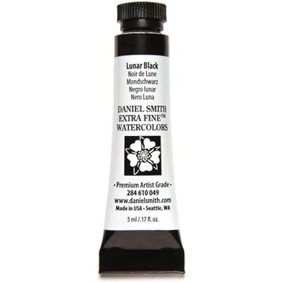 Daniel Smith Watercolour Tubo de 5 ml (S1), lunar preto (049) Daniel Smith Watercolour Tubo de 5 ml (S1), lunar preto (049)