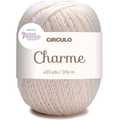CÍRCULO Charme Fio de algodão para croché e tricô, 100% fio de algodão mercerizado, algodão virgem brasileiro, fio de croché e tecido, cor 8176, branco quebrado, 100% algodão, 433 m, desportivo CÍRCULO Charme Fio de algodão para croché e tricô, 100% fio de algodão mercerizado, algodão virgem brasileiro, fio de croché e tecido, cor 8176, branco quebrado, 100% algodão, 433 m, desportivo