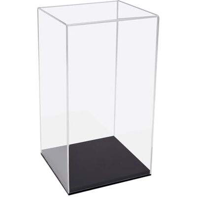 HMF Vitrina expositora, vitrina de acrílico para coleções e figura, 20 x 20 x 38 cm HMF Vitrina expositora, vitrina de acrílico para coleções e figura, 20 x 20 x 38 cm