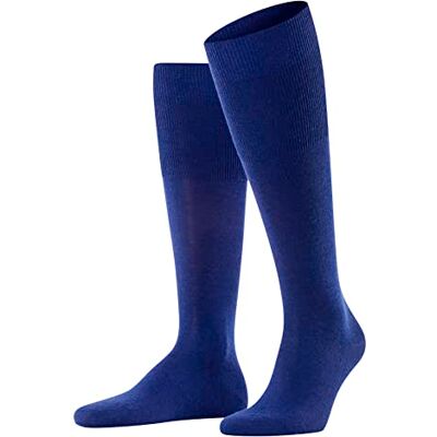 Falke Homem Airport meias compridas respirável regulação do clima antiodores lã algodão longo plano fino elegante costura plana na área da ponta 1 par, Azul Royal Blue 6000 Falke Homem Airport meias compridas respirável regulação do clima antiodores lã algodão longo plano fino elegante costura plana na área da ponta 1 par, Azul Royal Blue 6000