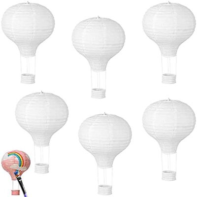 Srcasy 6 Farolillos De Papel con Globo Aerostático, Linterna De Papel De Globo De Aire Caliente, Atrapasol De Globo Aerostático, para Decoración Fiesta Bienvenida Al Bebé Boda del DIY Cumpleaños Srcasy 6 Farolillos De Papel con Globo Aerostático, Linterna De Papel De Globo De Aire Caliente, Atrapasol De Globo Aerostático, para Decoración Fiesta Bienvenida Al Bebé Boda del DIY Cumpleaños