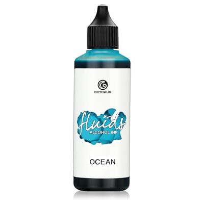 Octopus 100 ml Fluids álcool Ink BLUE OCEAN, tinta álcool para Fluid Art e resina artística, azul Octopus 100 ml Fluids álcool Ink BLUE OCEAN, tinta álcool para Fluid Art e resina artística, azul