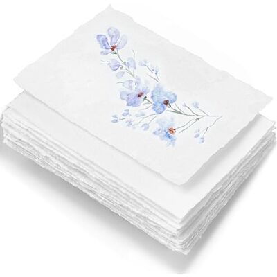WANDERINGS Papel A4 feito à mão borda rasgada e palha embutida, 8,25" x 11,7" / 21x30 cm, 150 GSM, 50 folhas texturizadas, aguarela leve, desenho, escrita, impressão e técnicas misturadas WANDERINGS Papel A4 feito à mão borda rasgada e palha embutida, 8,25" x 11,7" / 21x30 cm, 150 GSM, 50 folhas texturizadas, aguarela leve, desenho, escrita, impressão e técnicas misturadas