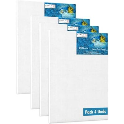 CHELY INTERMARKET MOD560 Telas para Pintar 60X90 CM Pack 4 Unidades Bastidor de Madeira 16 MM Algodão Branco Pré-impresso Profissional para Acrílico, Óleo, Artes Manuais, Artistas Amadores CHELY INTERMARKET MOD560 Telas para Pintar 60X90 CM Pack 4 Unidades Bastidor de Madeira 16 MM Algodão Branco Pré-impresso Profissional para Acrílico, Óleo, Artes Manuais, Artistas Amadores