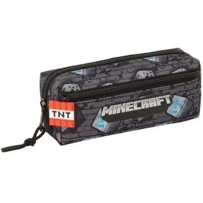 Safta Plumier Triple Minecraft Graffiti de 37 peças, estojo escolar com 3 compartimentos e fecho, inclui 16 lápis colorido, 14 marcadores, medidas 12,5 x 5,5 x 19,5 cm, Estojo triplo pequeno, Clássico Safta Plumier Triple Minecraft Graffiti de 37 peças, estojo escolar com 3 compartimentos e fecho, inclui 16 lápis colorido, 14 marcadores, medidas 12,5 x 5,5 x 19,5 cm, Estojo triplo pequeno, Clássico