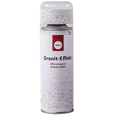 Rayher Spray de efeito pedra granito natural, branco e cinza, 200 ml Rayher Spray de efeito pedra granito natural, branco e cinza, 200 ml