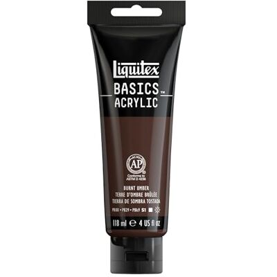 Liquitex Basic Acrylic Tubo de Tinta Acrílica, 118 ml, Marrom (Tierra De Sombra Tostada) Liquitex Basic Acrylic Tubo de Tinta Acrílica, 118 ml, Marrom (Tierra De Sombra Tostada)
