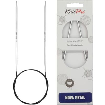 KnitPro Nova Metal Latão 80cm 3,25mm - Agulha de tricô KnitPro Nova Metal Latão 80cm 3,25mm - Agulha de tricô