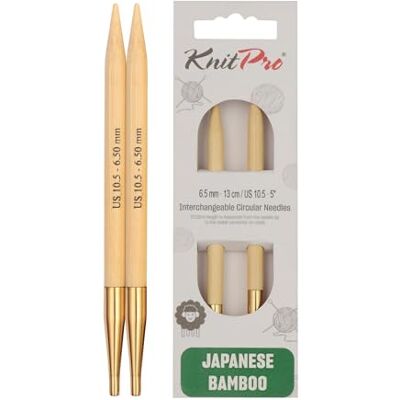 Agulha de tricô KnitPro Bamboo 13cm 6,50mm US10 ½ - Agulha de tricô Agulha de tricô KnitPro Bamboo 13cm 6,50mm US10 ½ - Agulha de tricô