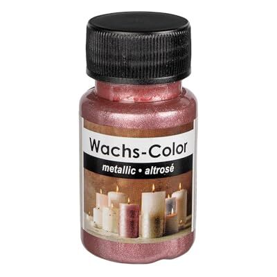 Ideen mit Herz Pintura de cera metálica, ideal para pintar velas, 50 ml (rosa envelhecido) Ideen mit Herz Pintura de cera metálica, ideal para pintar velas, 50 ml (rosa envelhecido)