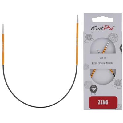 Agulha de tricô circular Knit Pro Zing 25cm - Sem estresse Agulha de tricô circular Knit Pro Zing 25cm - Sem estresse
