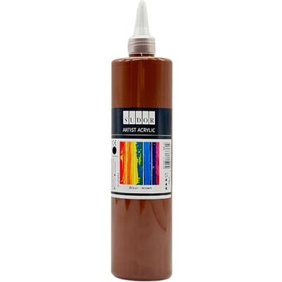 SÜDOR PINTURA ACRÍLICA 500 ml Pintura altamente pigmentada. Pintura de artista opaca para madeira, pedra, tela, papel, tecido, couro, metal, cola. Pintura para uso geral (marrom) SÜDOR PINTURA ACRÍLICA 500 ml Pintura altamente pigmentada. Pintura de artista opaca para madeira, pedra, tela, papel, tecido, couro, metal, cola. Pintura para uso geral (marrom)