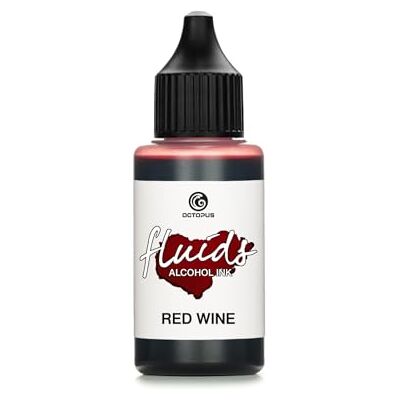 Octopus 30 ml Fluids álcool Ink RED WINE, tinta álcool para Fluid Art e resina artística, vermelho Octopus 30 ml Fluids álcool Ink RED WINE, tinta álcool para Fluid Art e resina artística, vermelho