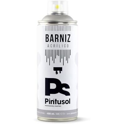 PINTUSOL Verniz Acrílico Brilhante Transparente em Spray, Proteção Decorativa Duradoura, Ideal para Pinturas, Objetos, Artesanato, Acabamento Brilhante, Interior/Exterior, Verniz Profissional em Spray PINTUSOL Verniz Acrílico Brilhante Transparente em Spray, Proteção Decorativa Duradoura, Ideal para Pinturas, Objetos, Artesanato, Acabamento Brilhante, Interior/Exterior, Verniz Profissional em Spray