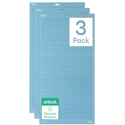 Cricut LightGrip Tapetes de corte reutilizáveis para artesanato com película protetora, papel de impressão, vela, cartolina leve Explore & Maker (3 unidades), cor azul Cricut LightGrip Tapetes de corte reutilizáveis para artesanato com película protetora, papel de impressão, vela, cartolina leve Explore & Maker (3 unidades), cor azul