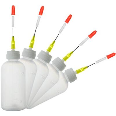 LMYKH 5 peças garrafa de agulha de 50 ml, garrafa aplicadora com agulhas LDPE, 20 g agulha rom, artesanato DIY, recarga de cola, pintura acrílica, pintura a óleo LMYKH 5 peças garrafa de agulha de 50 ml, garrafa aplicadora com agulhas LDPE, 20 g agulha rom, artesanato DIY, recarga de cola, pintura acrílica, pintura a óleo
