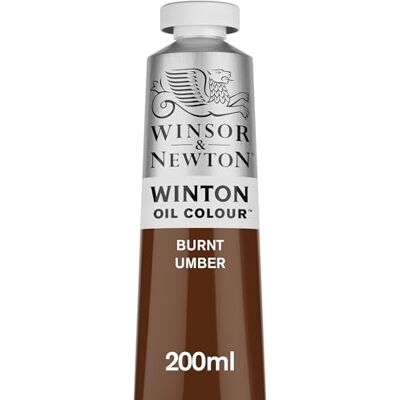 Winsor & Newton Winton Tubo de pintura a óleo, 200 ml, castanho (Terra da sombra torrada) Winsor & Newton Winton Tubo de pintura a óleo, 200 ml, castanho (Terra da sombra torrada)