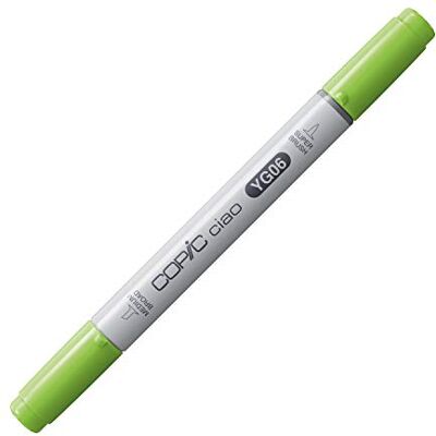 Copic Ciao Marcador gráfico de ponta dupla, verde (Yellowish Green), 1,4 ml Copic Ciao Marcador gráfico de ponta dupla, verde (Yellowish Green), 1,4 ml