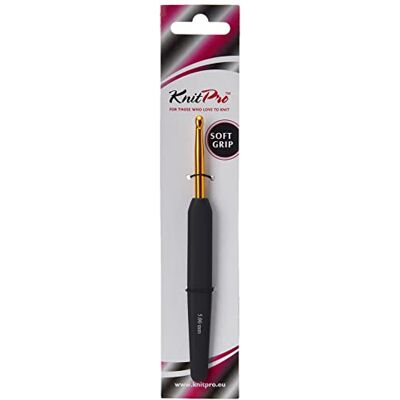 KnitPro , Crochet hook, Soft Handle, 5 mm, plástico, alumínio, preto, dourado, 20 cm x 5 cm x 1 cm, 30807 KnitPro , Crochet hook, Soft Handle, 5 mm, plástico, alumínio, preto, dourado, 20 cm x 5 cm x 1 cm, 30807