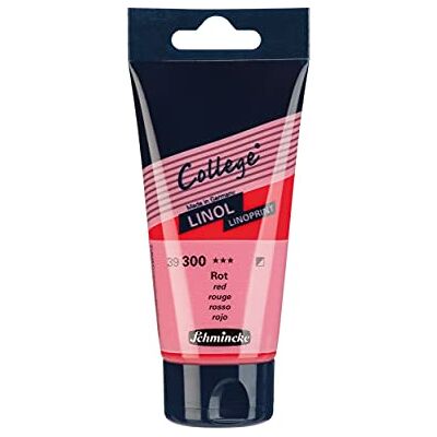 Schmincke College® Linol, tintas de linóleo para artistas. Vermelho no tubo de 75 ml, , tinta de linóleo à base de água com baixo odor, resistente à luz, impressão uniforme Schmincke College® Linol, tintas de linóleo para artistas. Vermelho no tubo de 75 ml, , tinta de linóleo à base de água com baixo odor, resistente à luz, impressão uniforme