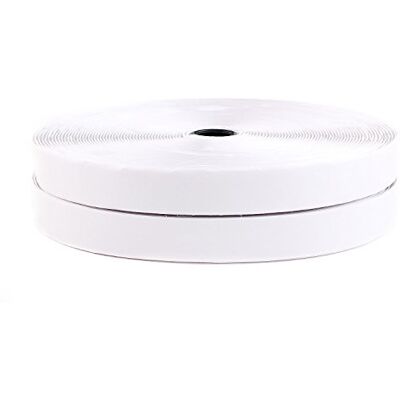 TUKA-i-AKUT TUKA TKB5008 Bandas autocolantes de gancho e laço, 25 m x 20 mm, rolo de fita adesiva, branco TUKA-i-AKUT TUKA TKB5008 Bandas autocolantes de gancho e laço, 25 m x 20 mm, rolo de fita adesiva, branco