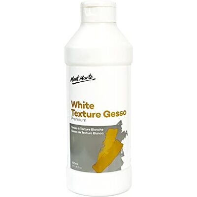 MONT MARTE Gesso 500 ml, branco, primário universal ideal para tintas acrílicas e óleos, primário perfeito para tela MONT MARTE Gesso 500 ml, branco, primário universal ideal para tintas acrílicas e óleos, primário perfeito para tela