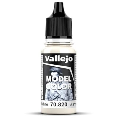 Vallejo Model Color Tinta Acrílica Branco (Off-White) Acabamento Fosco, 18 ml. Autonivelante e Sistema BSL para Modelismo e Figuras Vallejo Model Color Tinta Acrílica Branco (Off-White) Acabamento Fosco, 18 ml. Autonivelante e Sistema BSL para Modelismo e Figuras
