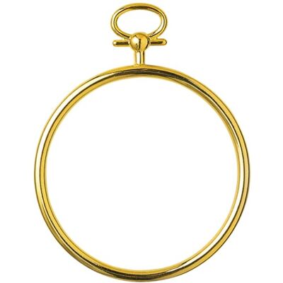 Vervaco Armação para bordar plástico círculo de ouro ca. 7 cm aros de bordado materiais de artesanato ponto cruz acessórios decorativos criativos artesanato DIY adultos Vervaco Armação para bordar plástico círculo de ouro ca. 7 cm aros de bordado materiais de artesanato ponto cruz acessórios decorativos criativos artesanato DIY adultos