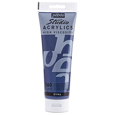PEBEO Acrílico Fine Studio Tinta acrílica azul-preto, azul-preto iridescente 250 ml PEBEO Acrílico Fine Studio Tinta acrílica azul-preto, azul-preto iridescente 250 ml