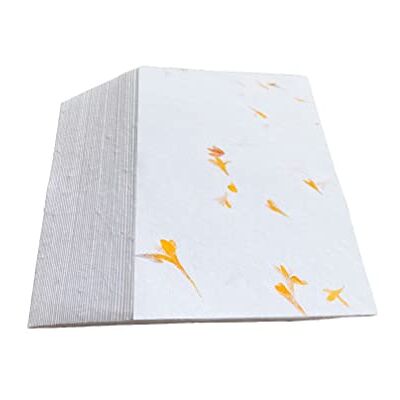 WANDERINGS Cartões de papel brancos feitos à mão com pétalas de flores reais 10,5 x 15 cm embalagem de 50 papel para cartões para anúncios, convites, artesanato grosso 150 GSM WANDERINGS Cartões de papel brancos feitos à mão com pétalas de flores reais 10,5 x 15 cm embalagem de 50 papel para cartões para anúncios, convites, artesanato grosso 150 GSM