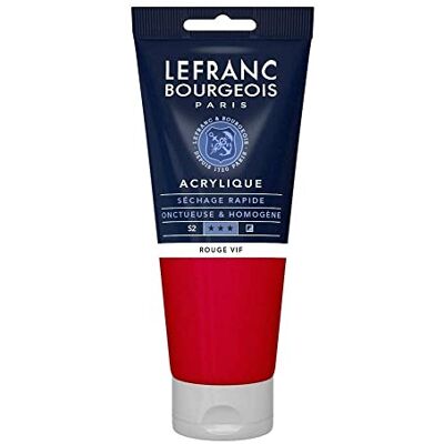 Tinta acrílica vermelha Lefranc Bourgeois - Fina, 200ml Tinta acrílica vermelha Lefranc Bourgeois - Fina, 200ml