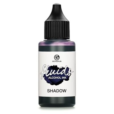 Octopus 30 ml Fluids álcool Ink SHADOW, tinta de álcool para Fluid Art e Resin Art, cinzento-azul Octopus 30 ml Fluids álcool Ink SHADOW, tinta de álcool para Fluid Art e Resin Art, cinzento-azul