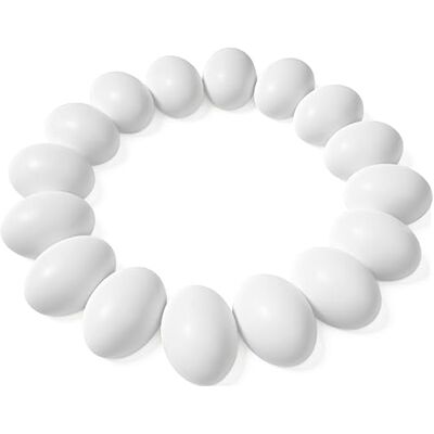 JOYIN 18 peças de ovo de Páscoa de madeira branca, ovos de tamanho natural planos para crianças, bricolage, pintar, artesanato, decoração da Páscoa JOYIN 18 peças de ovo de Páscoa de madeira branca, ovos de tamanho natural planos para crianças, bricolage, pintar, artesanato, decoração da Páscoa