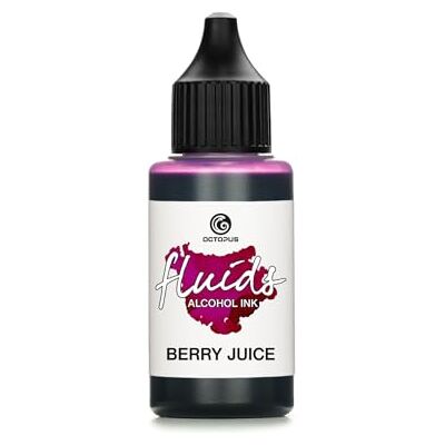 Octopus 30 ml Fluids álcool Ink BERRY JUICE, tinta álcool para Fluid Art e resina artística, rosa Octopus 30 ml Fluids álcool Ink BERRY JUICE, tinta álcool para Fluid Art e resina artística, rosa