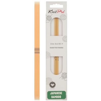 KnitPro Bambu Agulhas de tricô 20cm US0 KnitPro Bambu Agulhas de tricô 20cm US0