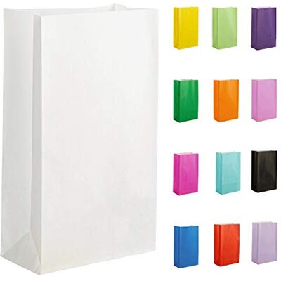 Thepaperbagstore 50 Sacos de Papel Brancos para Festas 14 x 24,5 x 7 cm Sacos de Presente de Papel Coloridos para Festas Infantis e Adultos, Aniversários, Casamentos, Despedidas de Solteira e Doces Thepaperbagstore 50 Sacos de Papel Brancos para Festas 14 x 24,5 x 7 cm Sacos de Presente de Papel Coloridos para Festas Infantis e Adultos, Aniversários, Casamentos, Despedidas de Solteira e Doces